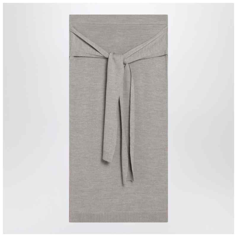 LEMAIRE Taupe trompe-l”oeil skirt in wool blend, theFeinheit