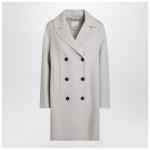 S Max Mara Sand-coloured midi coat in wool drap