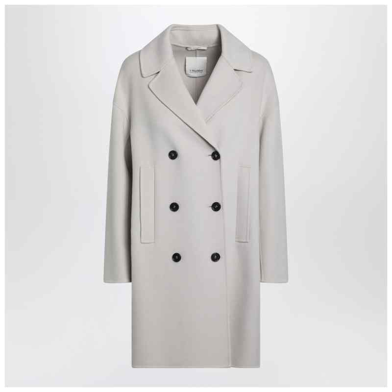 S Max Mara Sand-coloured midi coat in wool drap S Max Mara Sand-coloured midi coat in wool drap, theFeinheit