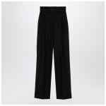 Max Mara Pianoforte Black Grain de Poudre wool trousers