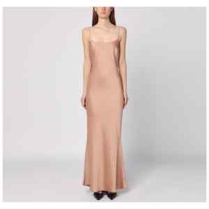 THE ANDAMANE Light pink dress with back draping