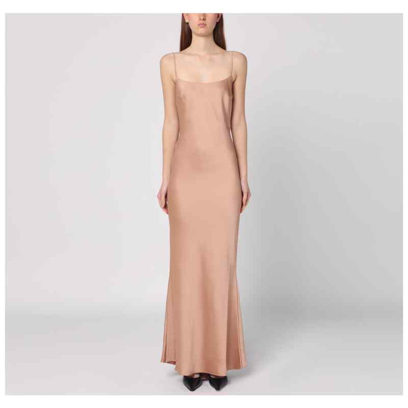 THE ANDAMANE Light pink dress with back draping, theFeinheit
