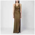 THE ANDAMANE Kaki dress with an open back