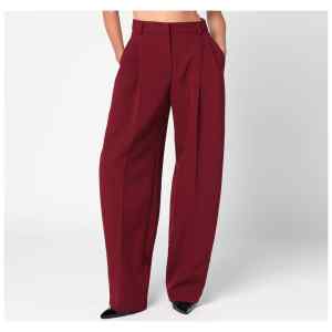The Andamane Bordeaux pleated pants