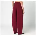 THE ANDAMANE Bordeaux pleated pants