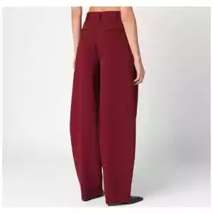 THE ANDAMANE Bordeaux pleated pants