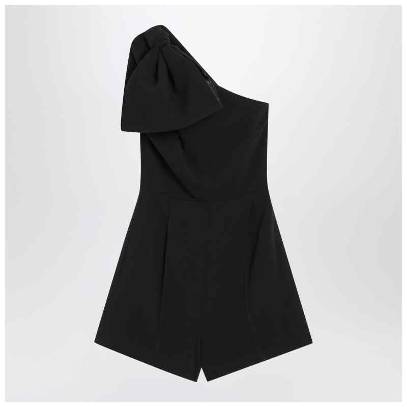 Max Mara Pianoforte One-shoulder short jumpsuit in black cady, theFeinheit