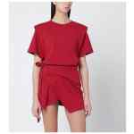 ISABEL MARANT Cherry-coloured Zelitos cotton T-shirt