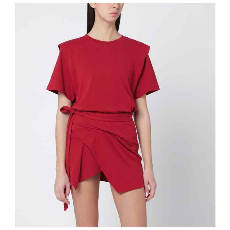 ISABEL MARANT Cherry-coloured Zelitos cotton T-shirt, theFeinheit