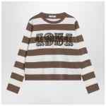Max Mara Striped wool sweater with embroidery