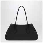 The Row Black Alger shoulder bag in leather