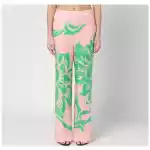 ETRO Wide printed trousers in silk blend