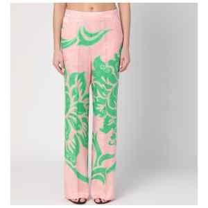 ETRO Wide printed trousers in silk blend