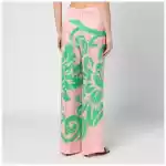 ETRO Wide printed trousers in silk blend