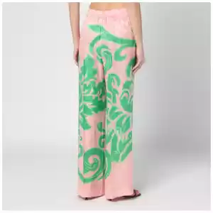 ETRO Wide printed trousers in silk blend