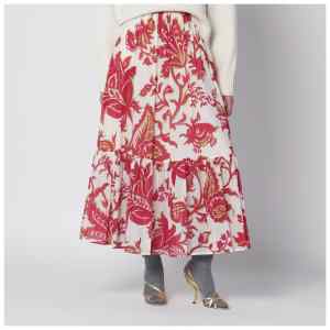 ETRO White skirt with floral print