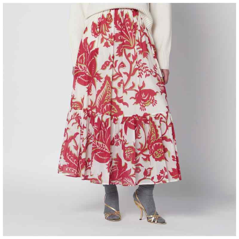 ETRO White skirt with floral print, theFeinheit