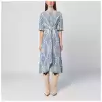 ETRO Flared midi dress with multi-coloured print