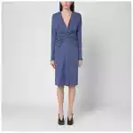 ETRO Jacquard-effect dress in cornflower blue
