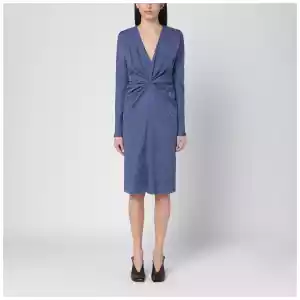ETRO Jacquard-effect dress in cornflower blue