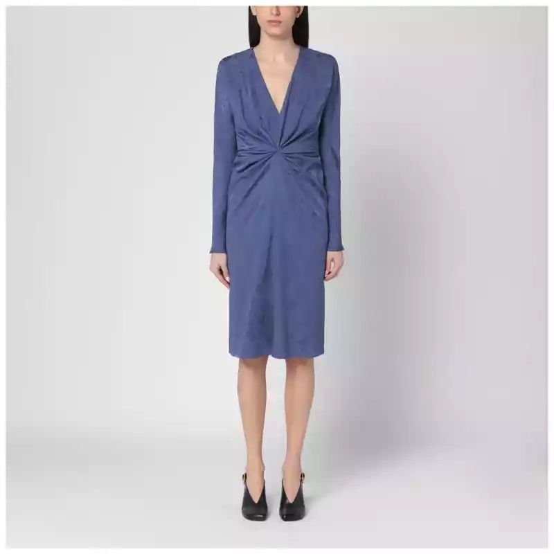ETRO Jacquard-effect dress in cornflower blue