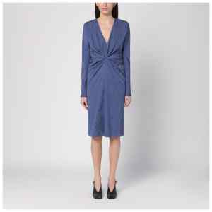 ETRO Jacquard-effect dress in cornflower blue