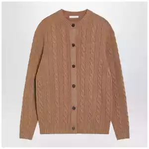The Row Loneke cardigan in light brown wool