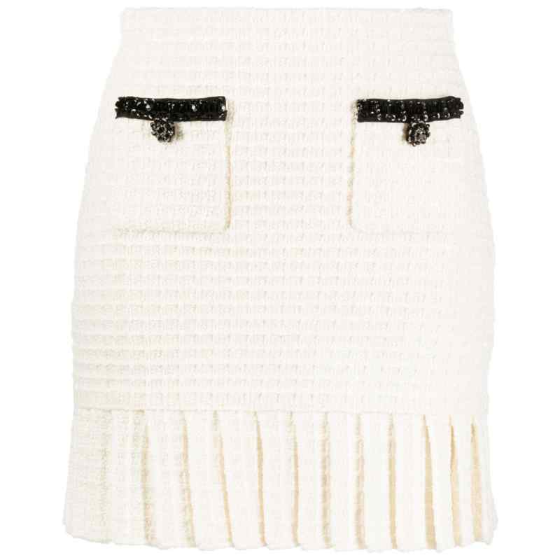 Self-Portrait Waffle-knit mini skirt