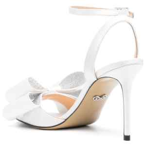Mach & Mach PRE Le Cadeau'' Round Toe Satin Sandals