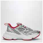 Christian Louboutin So Flo running sneaker Silver/Red