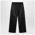 Fear of God Essentials Black satin cargo trousers