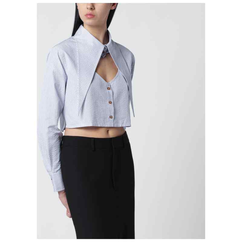 Vivienne Westwood Cropped shirt with oversized collar, theFeinheit