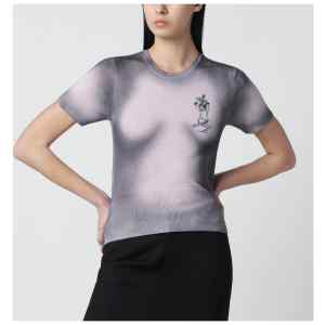 Vivienne Westwood Pink/black dégradé-effect knit top