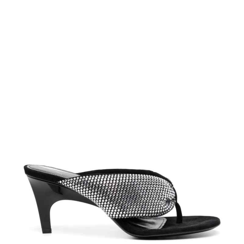 The Attico Rem crystal-embellished thong sandals