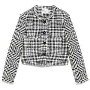 Self-Portrait Houndstooth crop jacket