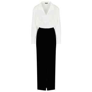 Emporio Armani ASV Jeu de Cartes Velvet Two-Piece Dress