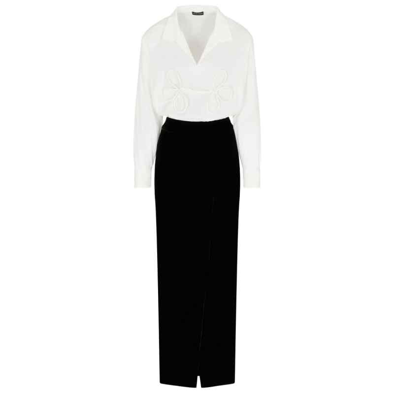 Emporio Armani ASV Jeu de Cartes Velvet Two-Piece Dress, theFeinheit
