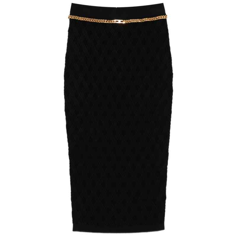 Elisabetta Franchi Knitted midi skirt