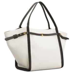 Tod'S Shopping Bag In Canvas And Leather Medium