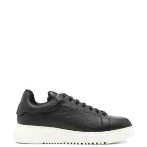 Emporio Armani Tumbled leather sneakers