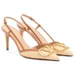 Valentino Garavani VLogo Signature leather slingback pumps