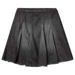 Diesel Short pleated skirt in lightweight denim