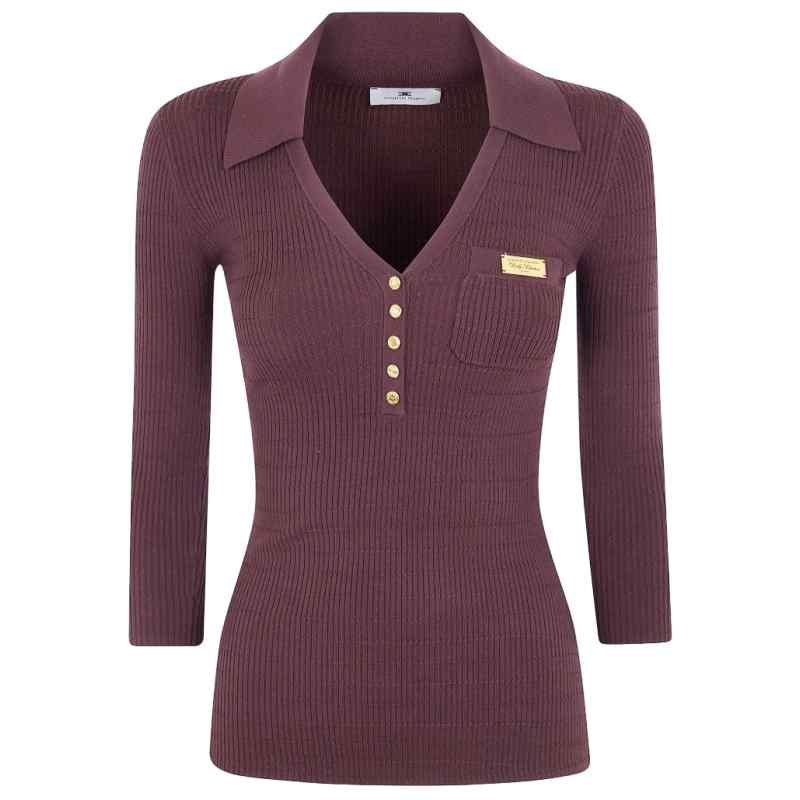 Elisabetta Franchi Sweaters Brown