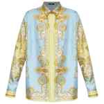 Versace Shirts Clear Blue