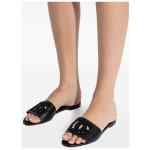 Dolce & Gabbana-DG-logo leather slides