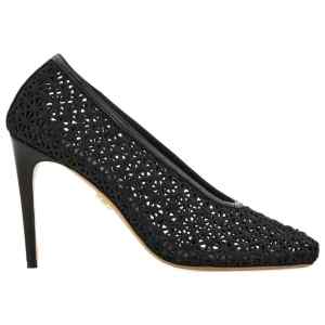 Ferragamo 90mm macramé pumps