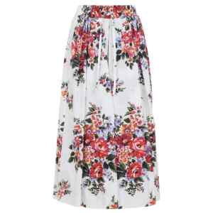 Dolce & Gabbana-floral print midi skirt