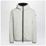 Moncler Batisse short hooded down jacket beige