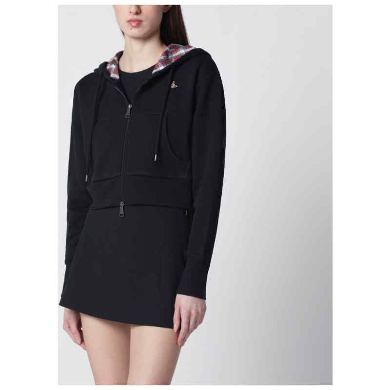 Vivienne Westwood Black cropped sweatshirt with Orb logo, theFeinheit