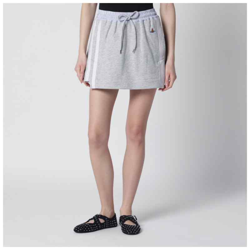 Vivienne Westwood Grey mini skirt with Orb logo, theFeinheit